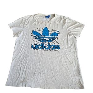 vintage Adidas ORIGINAL MENS CASUAL SHIRT T-SHIRT SIZE XL well worn, but no hole